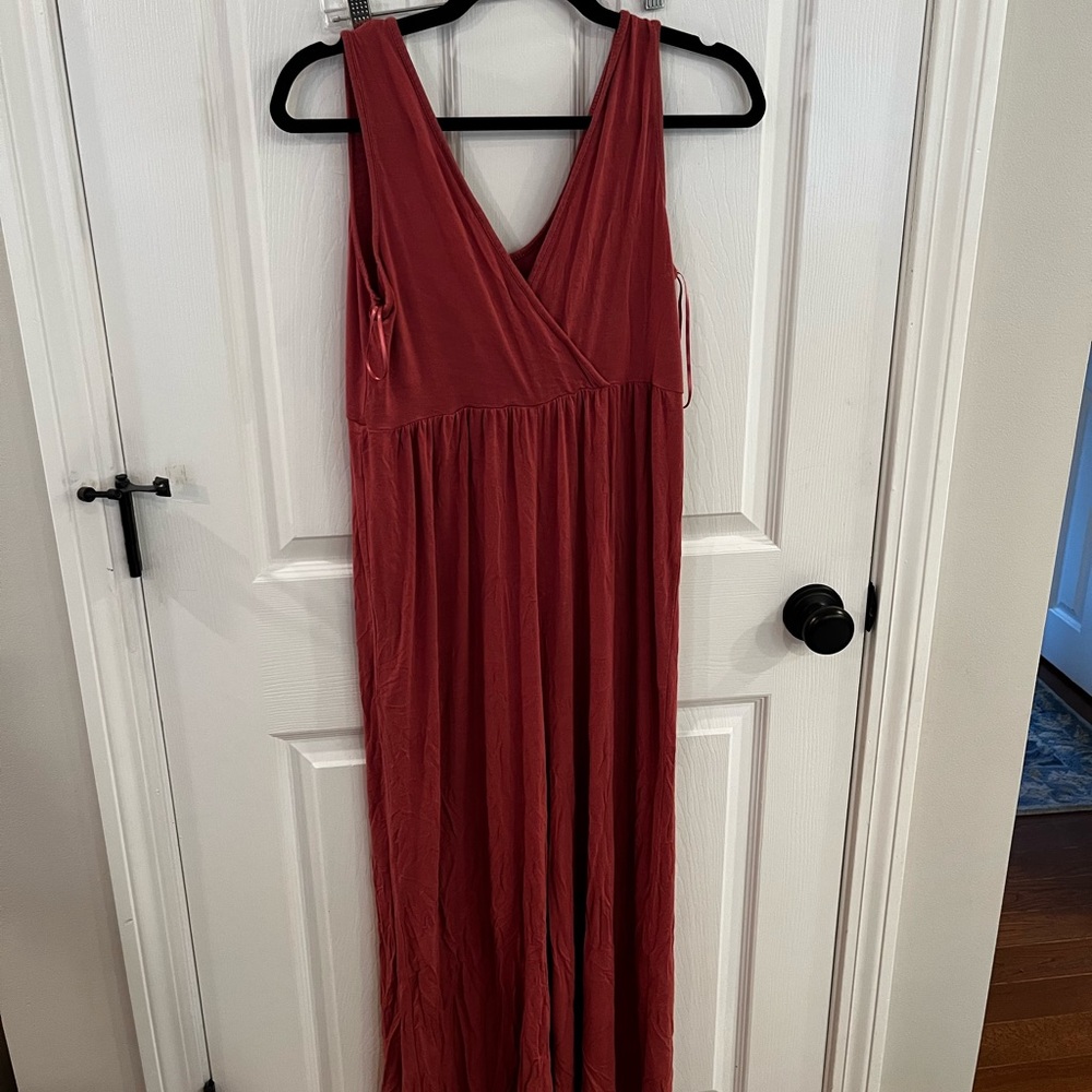Motherhood Maternity jumpsuit , wide leg , size maternity SM , salmon color